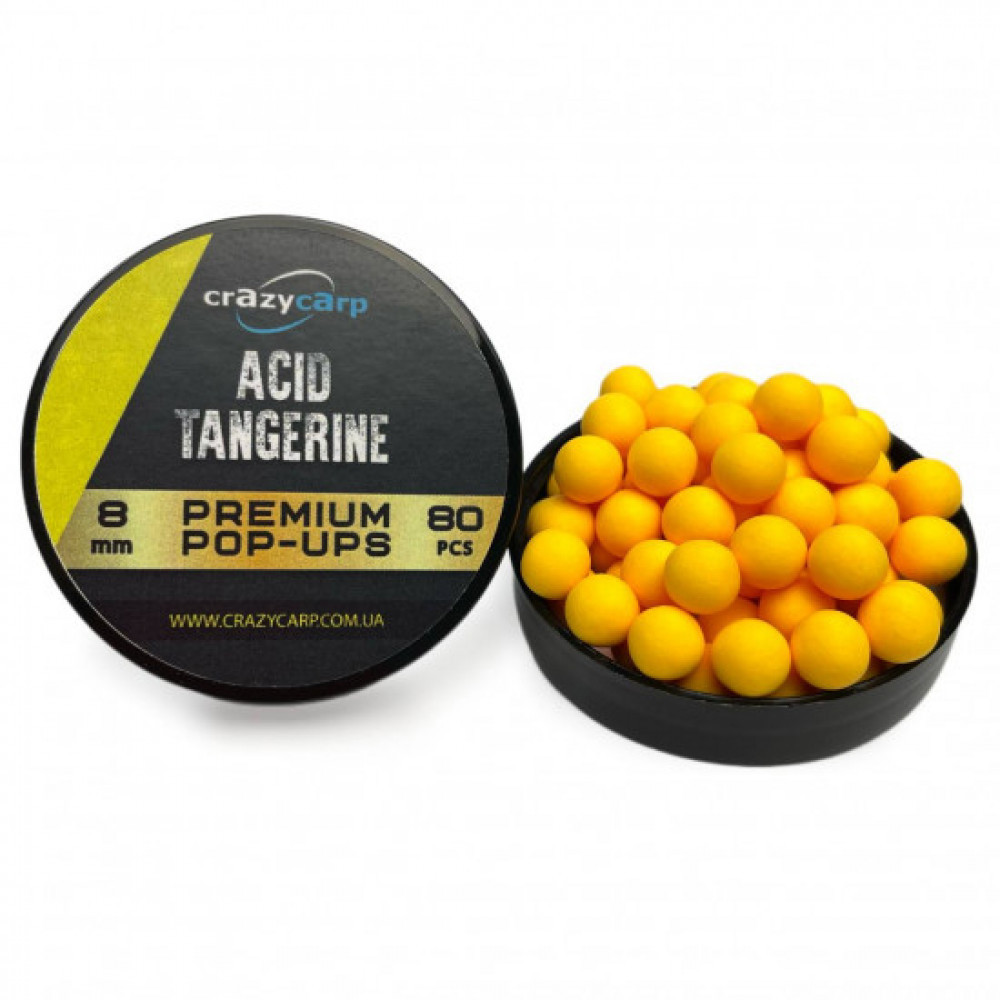 Бойли Pop-ups Crazy Carp Acid Tangerine 8 mm