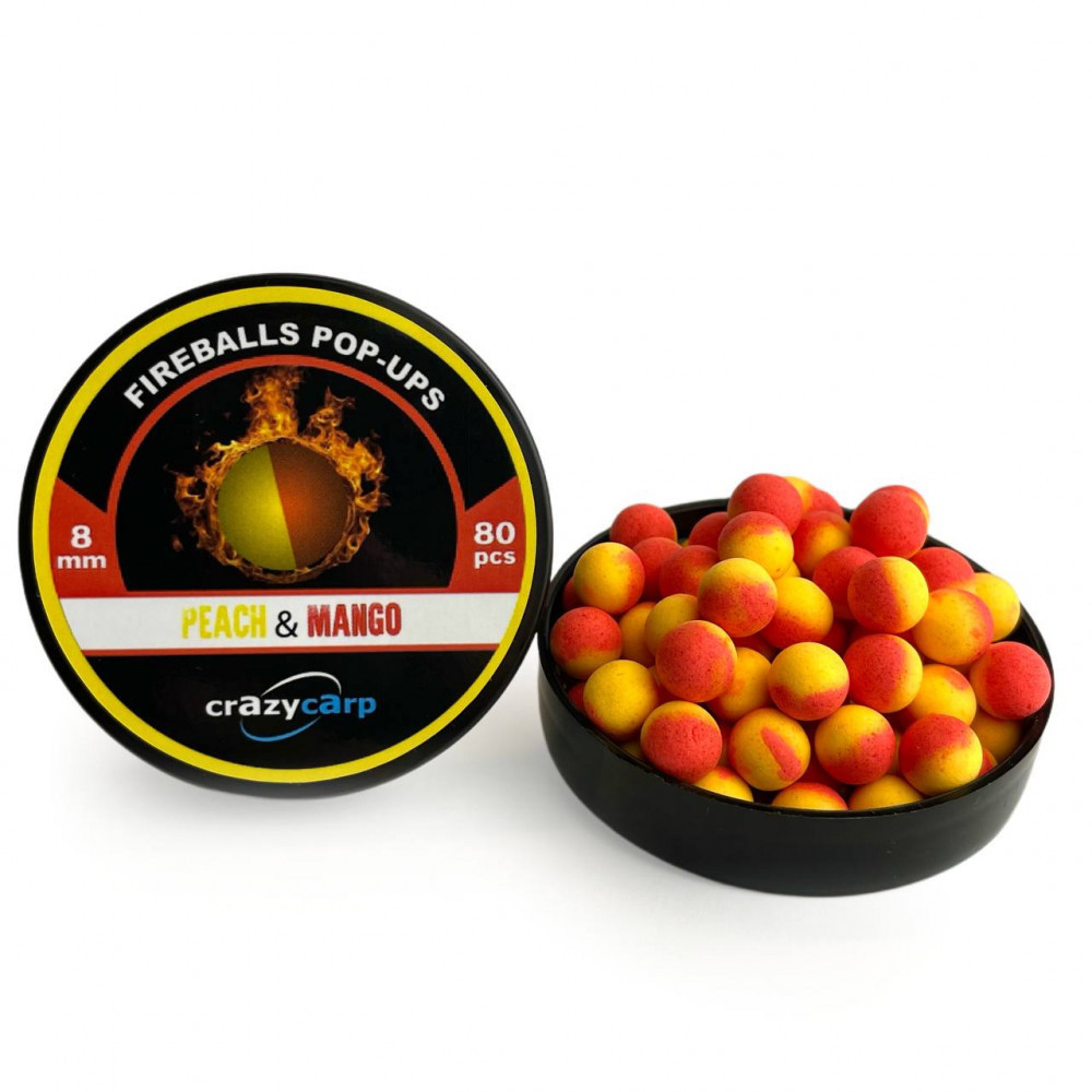 Бойли Pop-ups Crazy Carp Peach & Mango 8mm