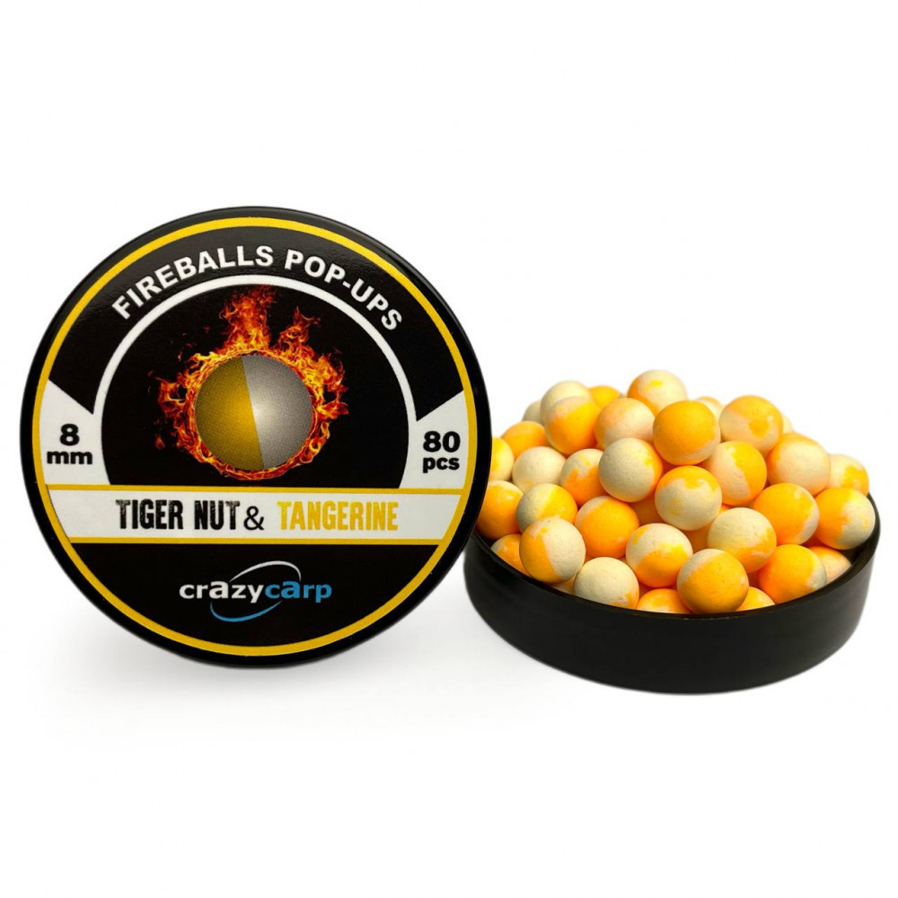 Бойли Pop-ups Crazy Carp Tiger Nut & Tangerine Pop-ups 8mm