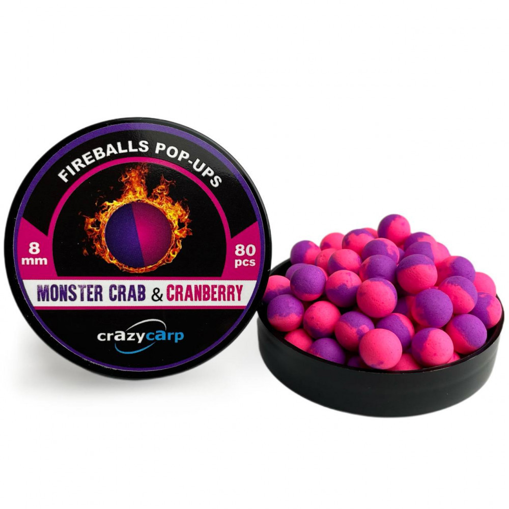 Бойли Pop-ups Crazy Carp Monster Crab & Cranberry 8mm