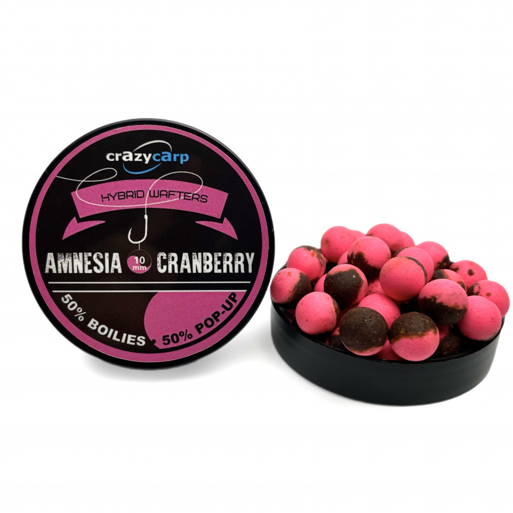 Бойли вафтерс Crazy Carp Amnesia & Cranberry Hybrid Wafters 10 mm