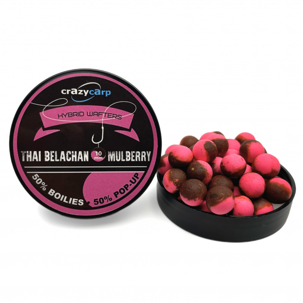 Бойли вафтерс Crazy Carp Thai Belachan & Mulberry Hybrid Wafters 10 mm