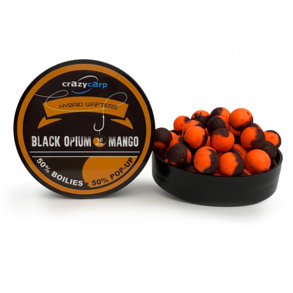 Бойли вафтерс Crazy CarpBlack Opium & Mango Hybrid Wafters 10mm