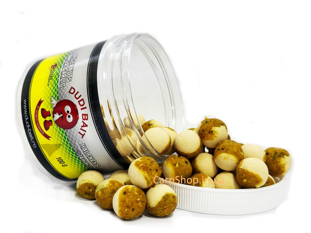 Вафтерси Dudi Bait Hookbait Tigernuts-Grass Carp “Halfness” garlic 16 мм 100 г