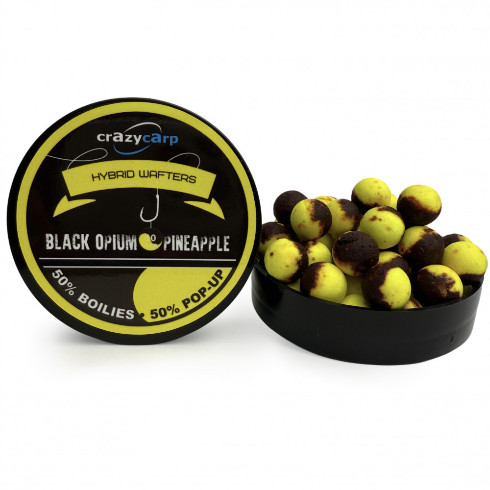 Бойли вафтерс Crazy Carp Black Opium & Pineapple Hybrid Wafters 10 mm