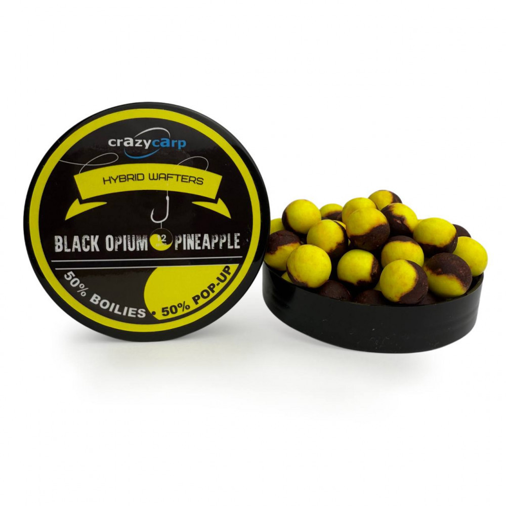 Бойли вафтерс Crazy Carp Black Opium&Pineapple Hybrid Wafters 12 mm