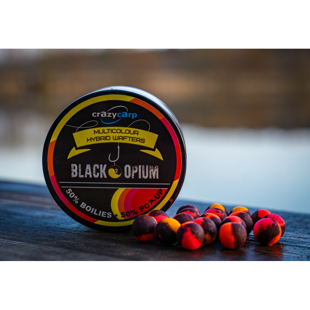 Бойли вафтерс Crazy Carp Black Opium Multicolour Hybrid Wafters 12 mm