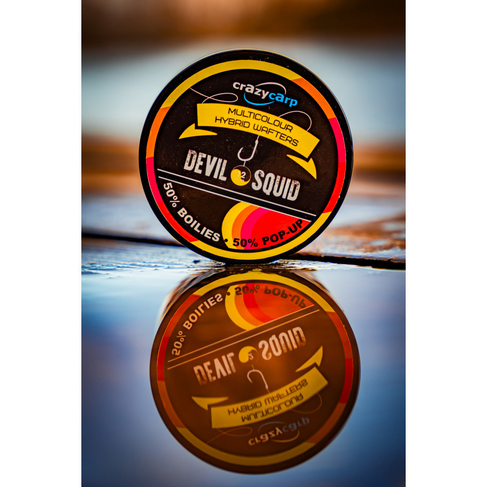 Бойли вафтерс Crazy Carp Devil Squid Multicolour Hybrid Wafters 12 mm