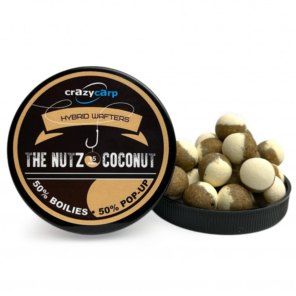 Бойли вафтерс Crazy Carp The Nutz&Coconut Hybrid Wafters 15 mm