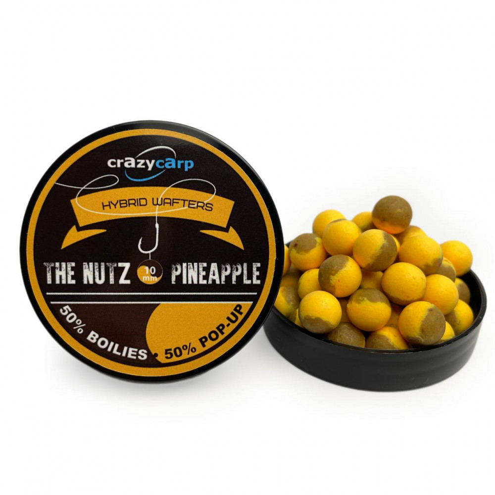 Бойли вафтерс Crazy Carp The Nutz & Pineapple Hybrid Wafters 10 mm