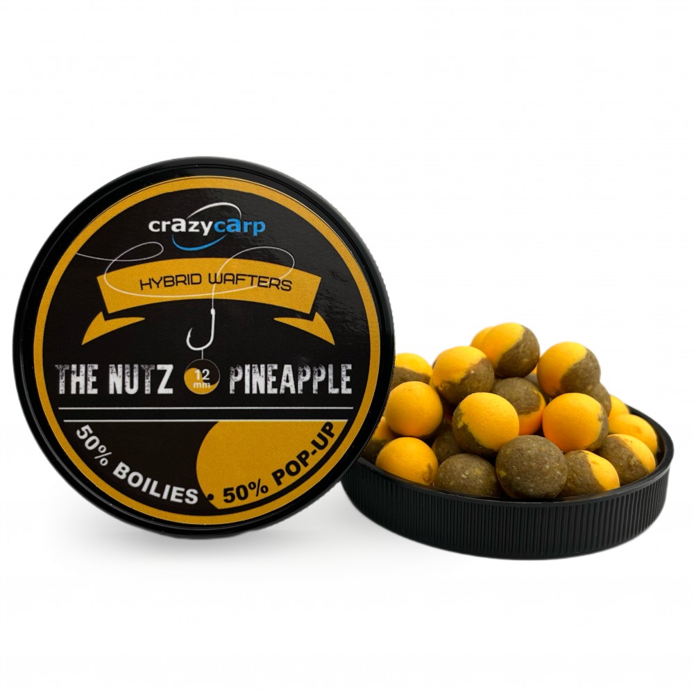 Бойли вафтерс Crazy Carp The Nutz&Pineapple Hybrid Wafters 12 mm