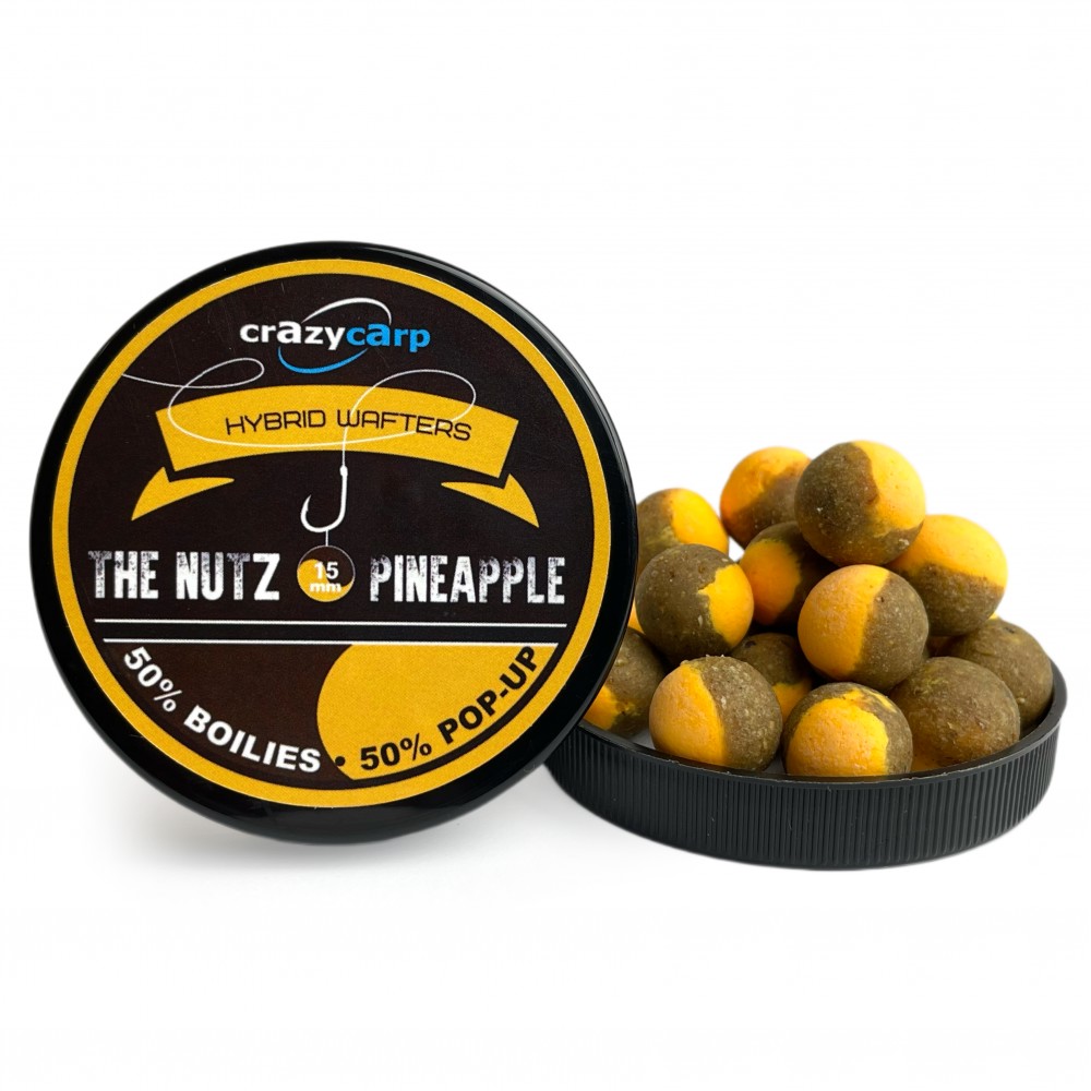 Бойли вафтерс Crazy Carp The Nutz & Pineapple Hybrid Wafters 15 mm