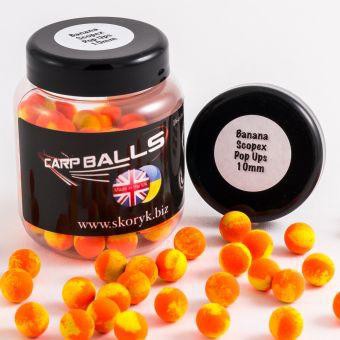 Бойли Carpballs Pop Ups Banana & Scopex 10мм