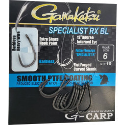 Гачки коропові безбороді Gamakatsu Spesialist RX BL 6