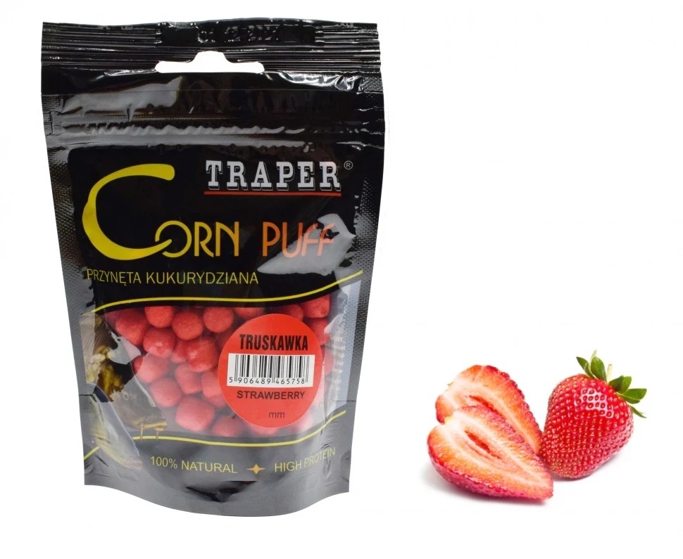 Пуф кукурузный Traper Corn Puff 4 мм 20 г Полуниця
