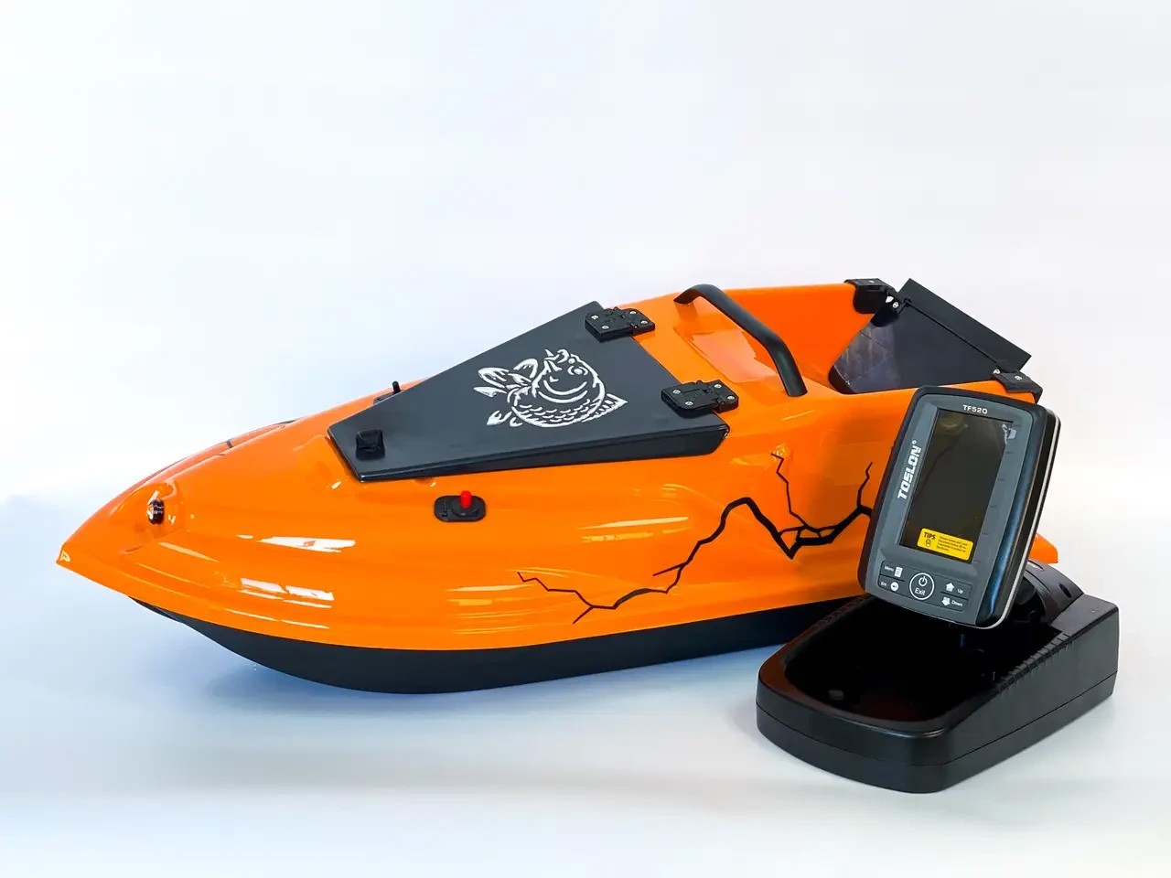 Прикормовий кораблик Фурія Ф'южн з GPS (Maxi Cortex) і луною Toslon TF520 Жовтогарячий