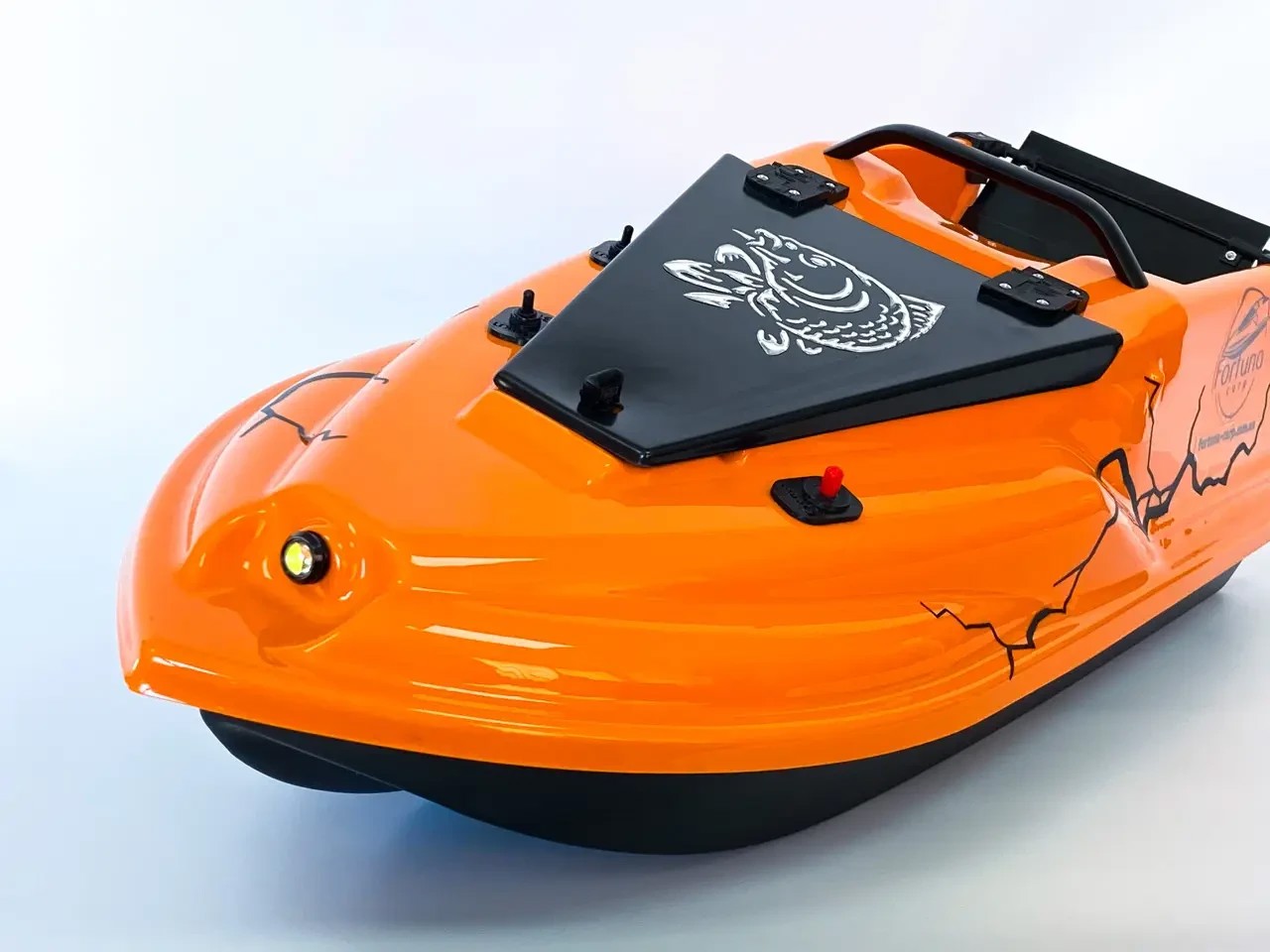 Прикормовий кораблик Фурія Ф'южн з GPS (Cortex 6+1) і лунотом Toslon TF300 Жовтогарячий