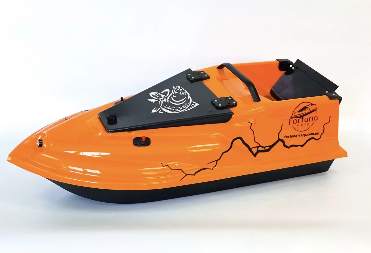 Кораблик для риболовлі Фурія Ф'южн з GPS (Fortuna X) і лунотом Toslon TF520 Жовтогарячий