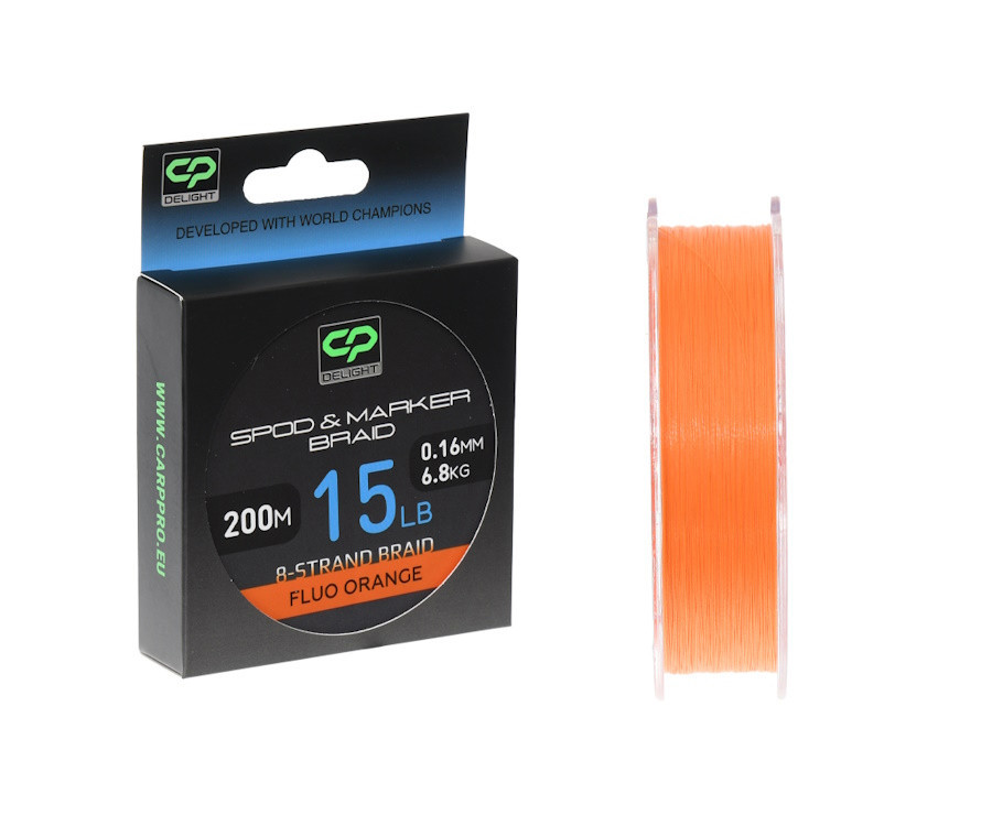 Шнур Carp Pro Delight Spood & Marker Braid PE X8 0.16мм 15 lb 200 m