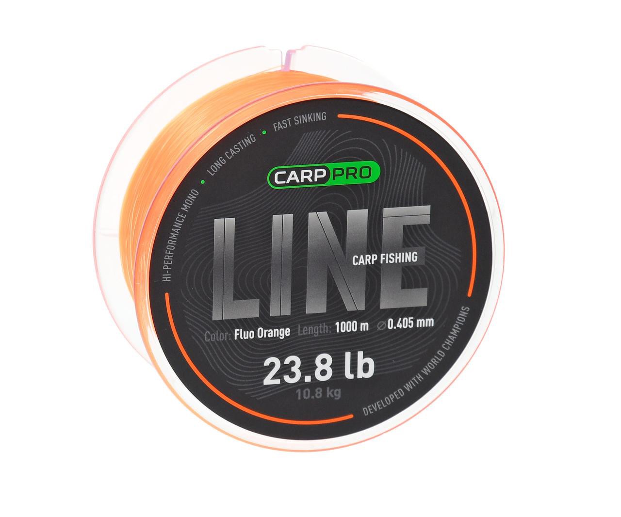 Волосінь Carp Pro Fishing Line Camo Fluo Orange 1000 м 0.309мм 6.6 кг