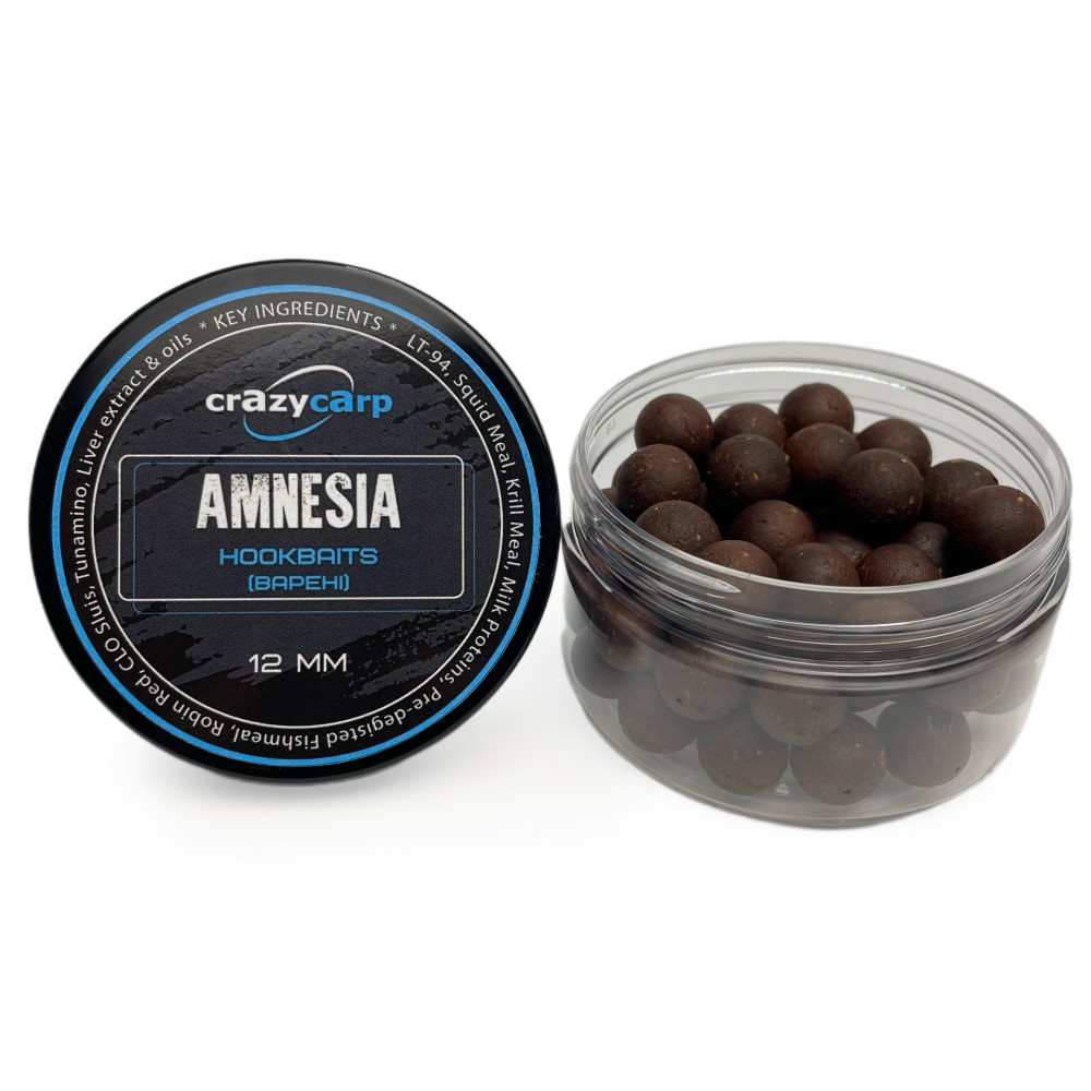 Бойли насадочні варені Crazy carp Amnesia Hookbaits 15 mm