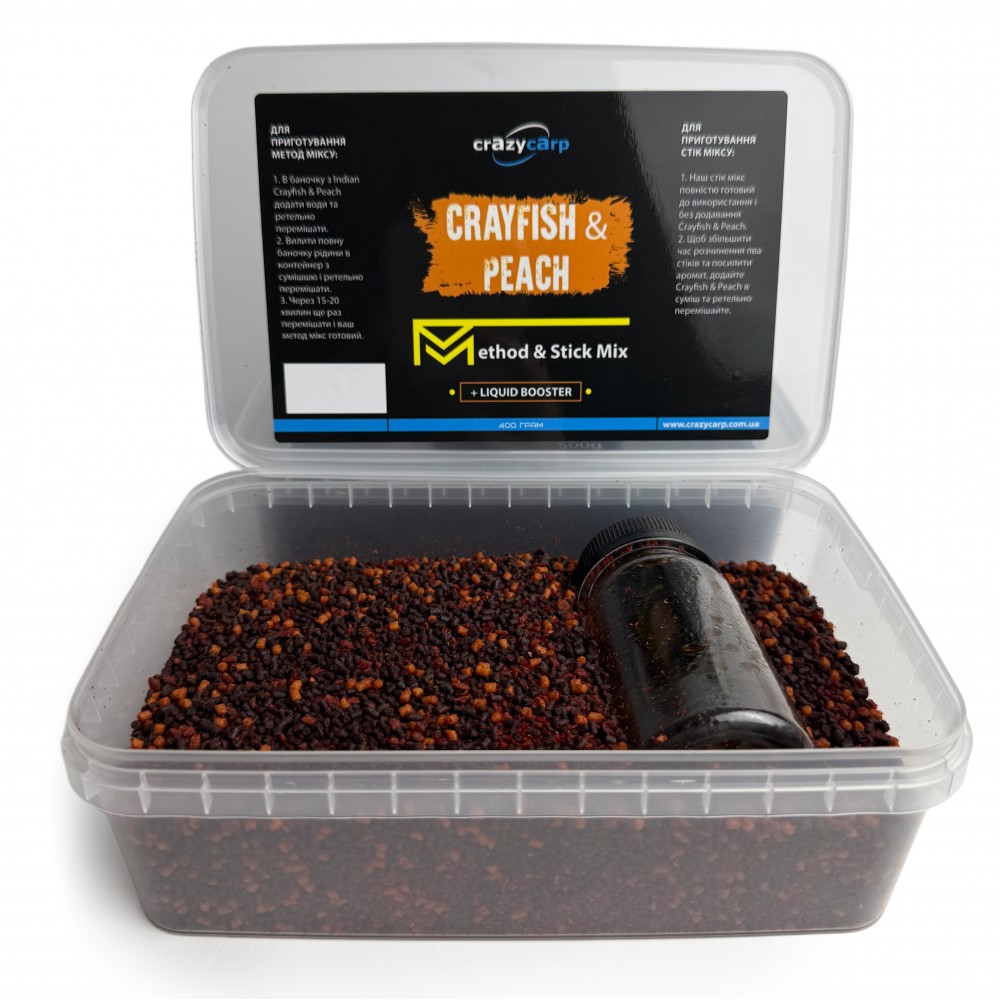 Метод стік-мікс Crazy carp Crayfish & Peach 400g