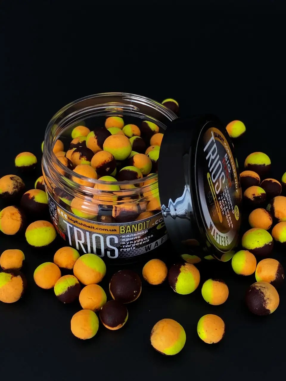 Вафтерс TRIOS Bandit Corn-Tiger Nut кальмар, криль, кукурудза, тигровий горіх 10-12 мм