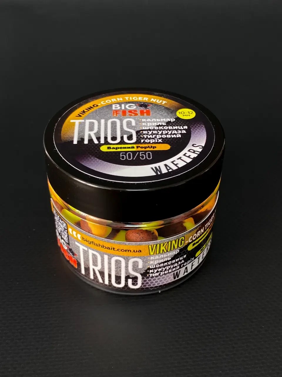 Вафтерс TRIOS Viking Corn-Tiger Nut кальмар, криль, шовковиця, кукурудза, тигровий горіх 10-12 мм