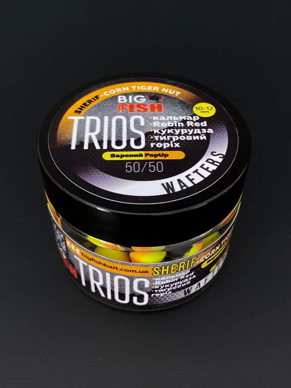 Вафтерс TRIOS Sheriff Corn-Tiger Nut кальмар, Robin Red, кукурудза, тигровий горіх 10-12 мм