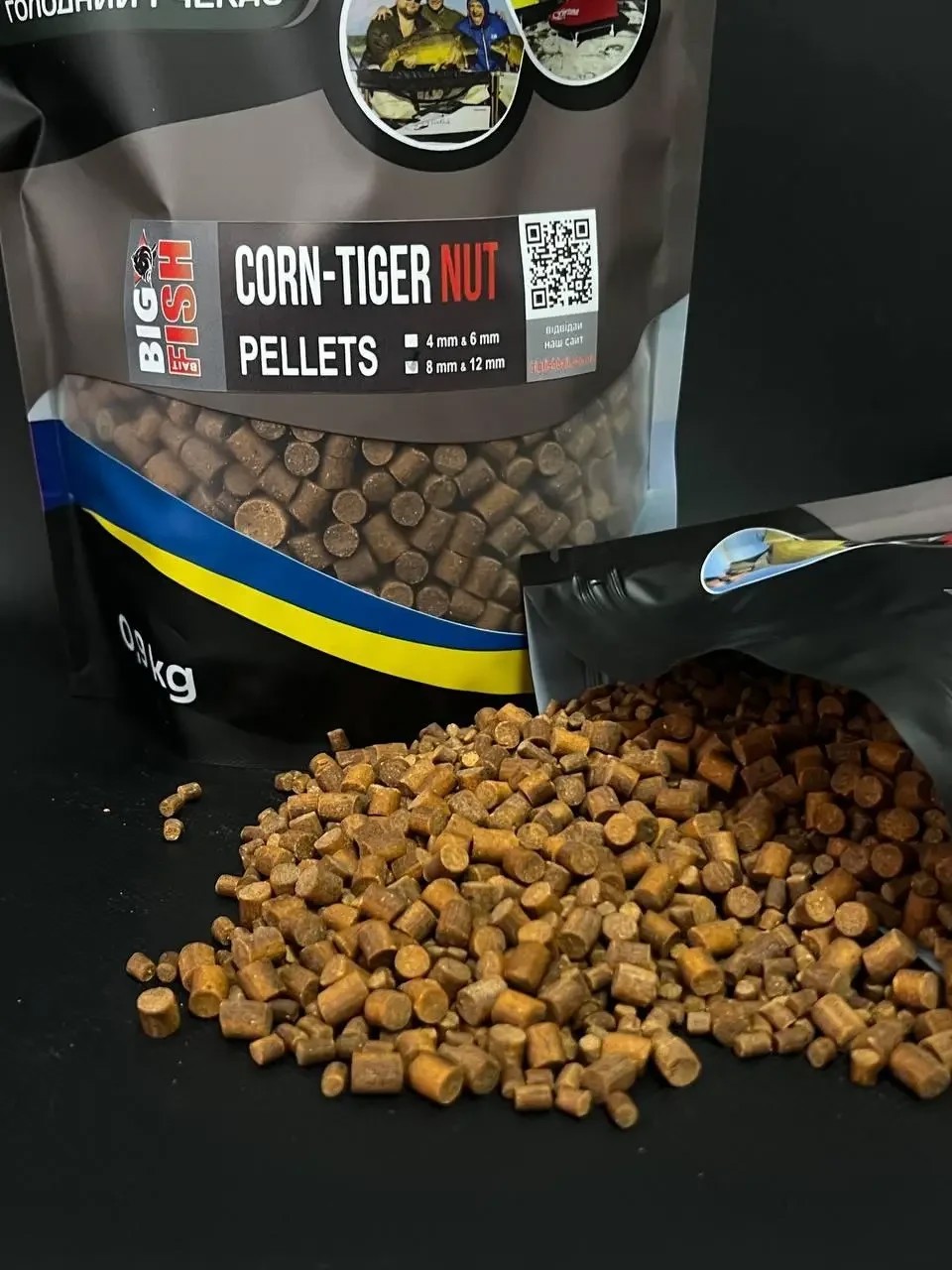 Пелетс Big fish Corn Tiger Nut кукурудза тигровий горіх Premium Pellets 4-6 мм