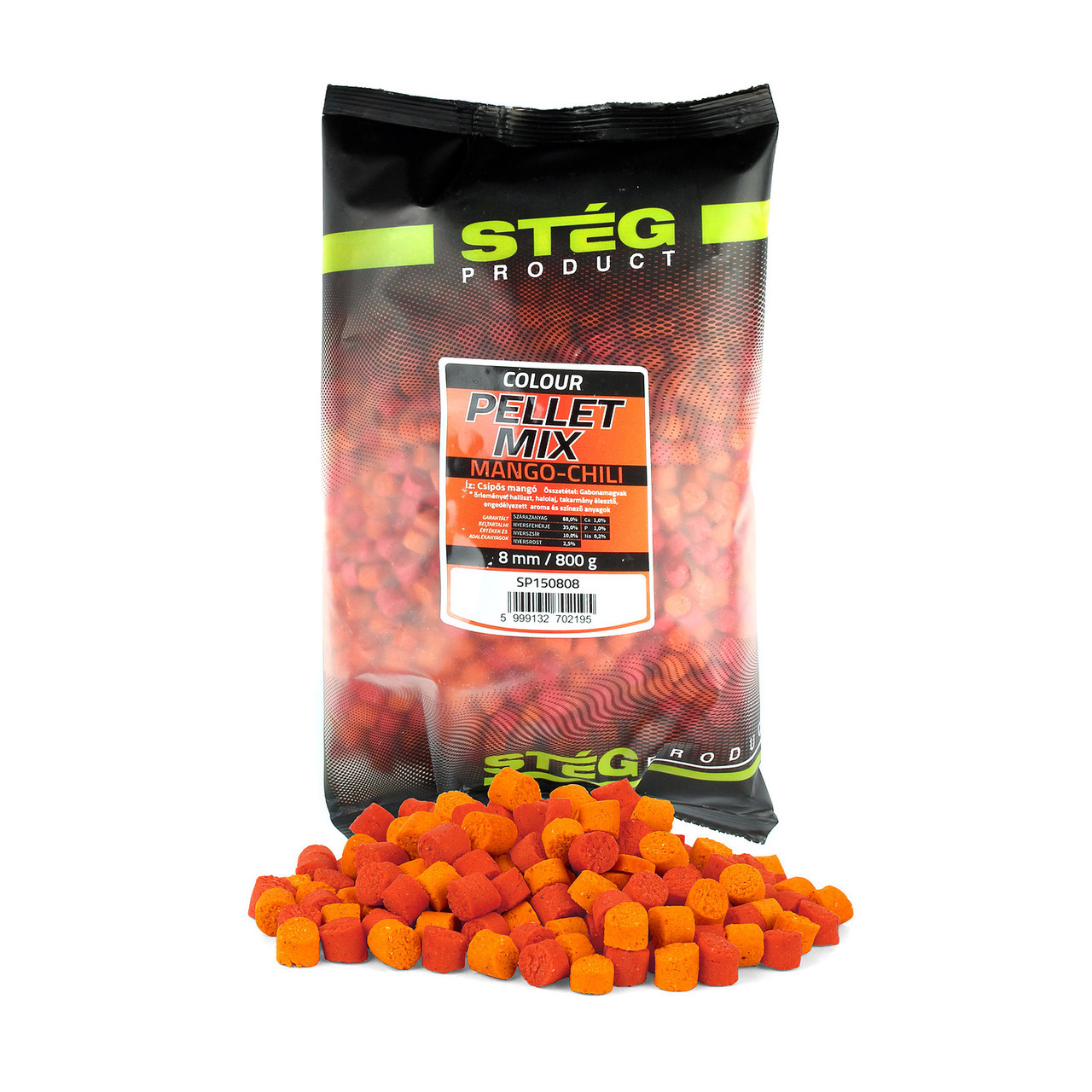 Пелетс Steg Pellet Mix 8 мм 800 г — Mango-Chili (Манго–Чилі)
