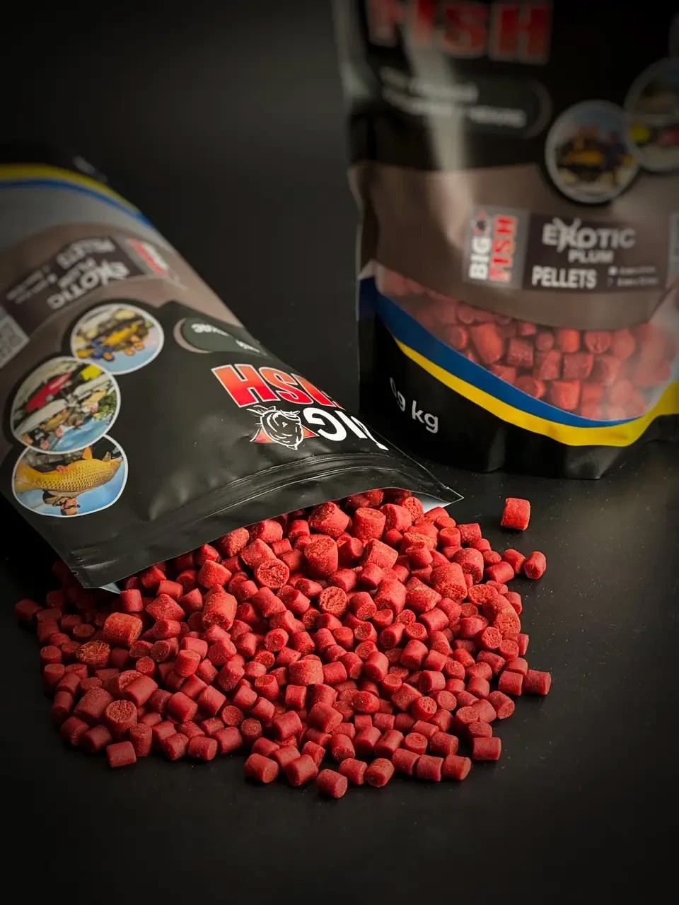 Пелетс Big fish Exotic Plum фірмова слива Premium Pellets мікс 8-12мм