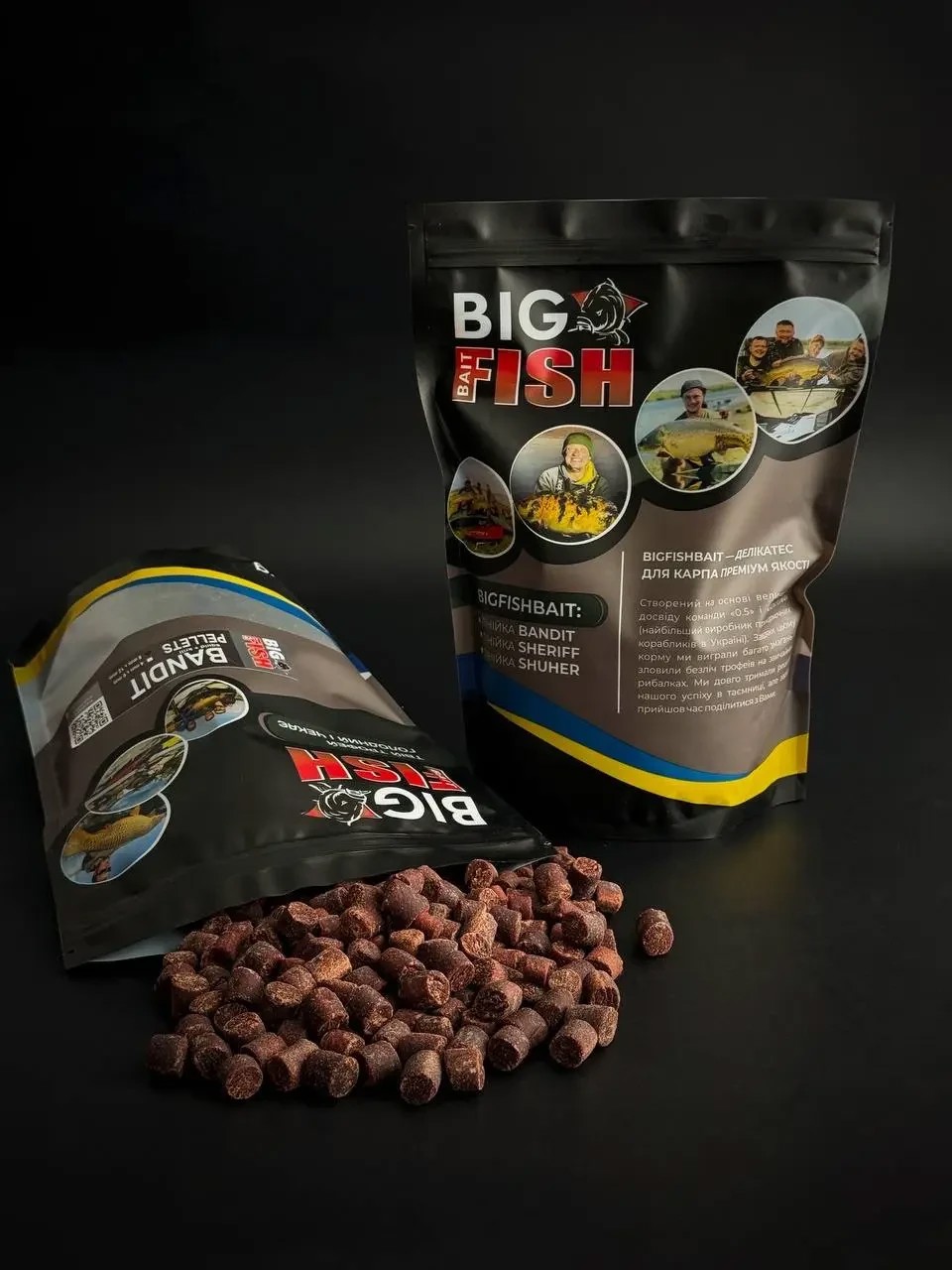 Пелетс Big fish Bandit Squid Krill Premium Pellets мікс 8-12мм