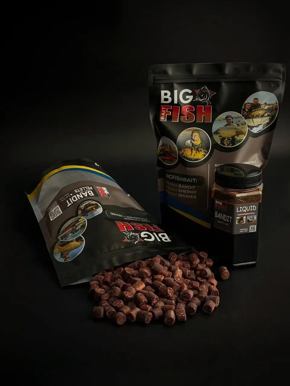 Пелетс Big fish Bandit Squid Krill Premium Pellets мікс 8-12мм