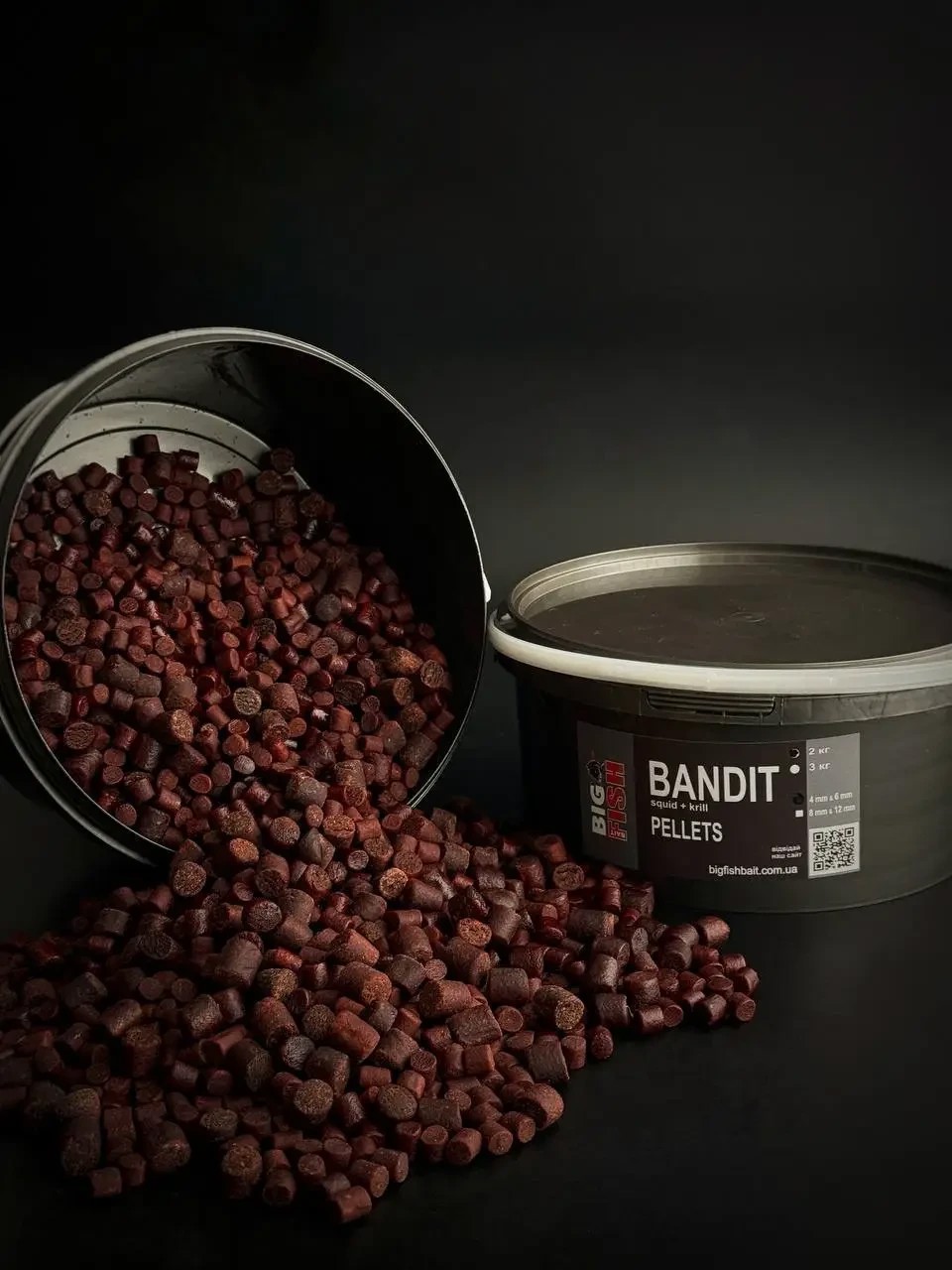 Пелетс Big fish Bandit Squid Krill Premium Pellets мікс 8-12мм відро 1,5 кг