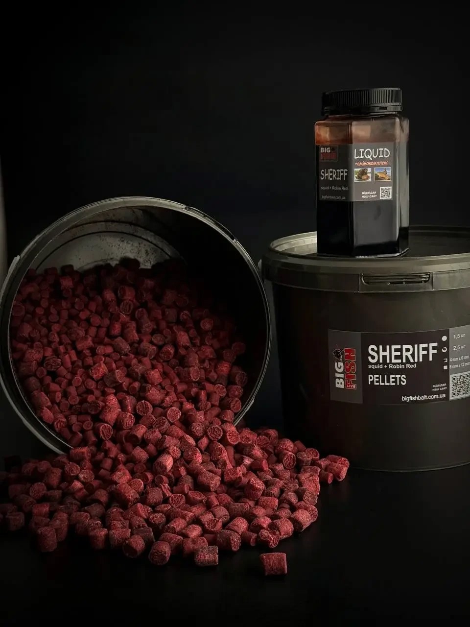 Пелетс Big fish Sheriff Premium Pellets мікс 8-12мм відро 2,5 кг