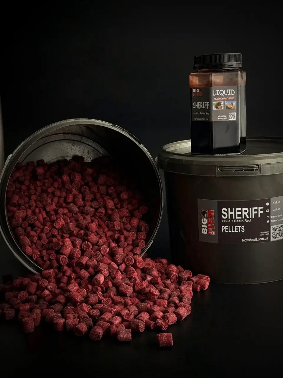 Пелетс Big fish Sheriff Premium Pellets мікс 8-12мм відро 2,5 кг