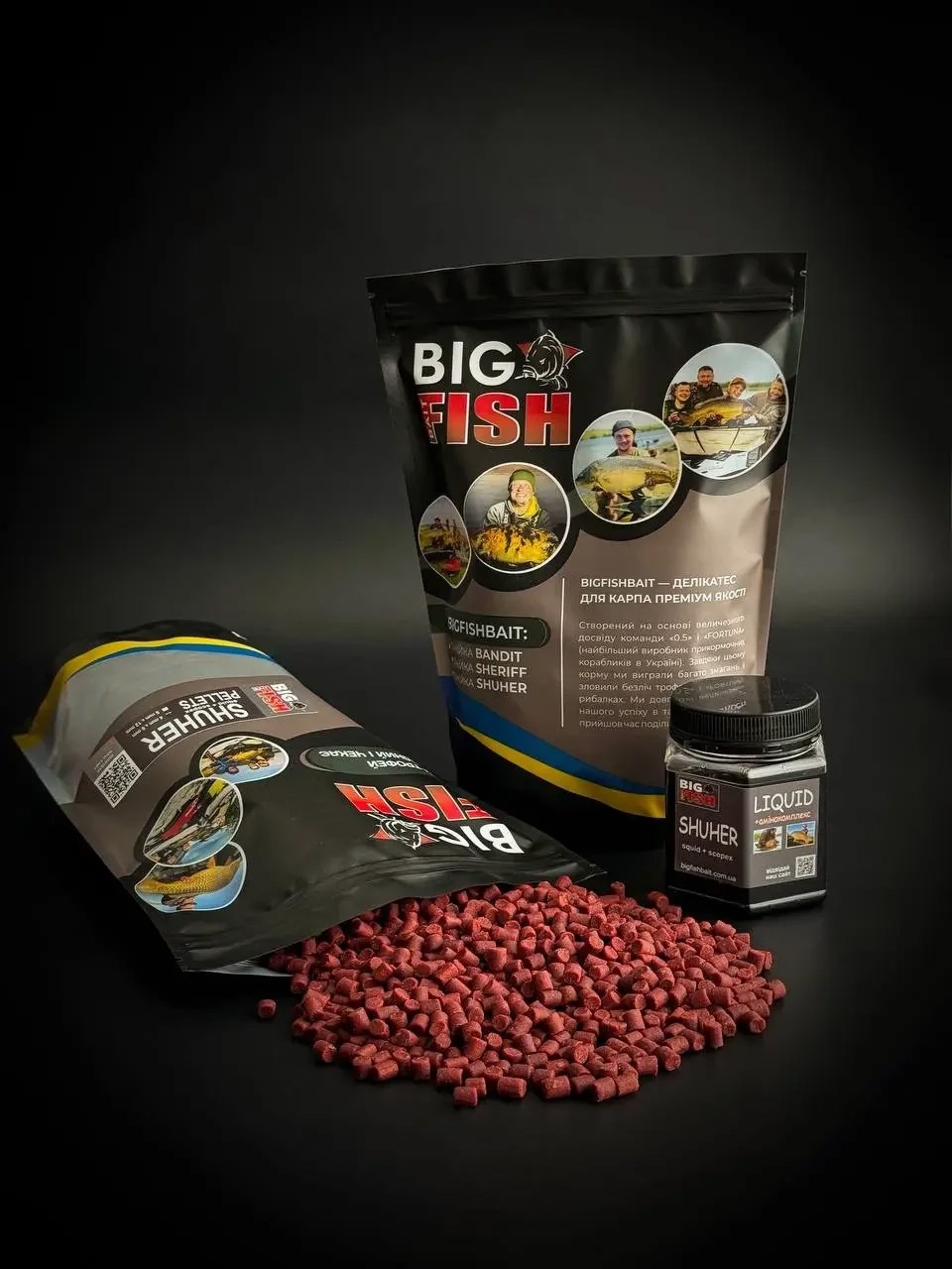 Пелетс Big fish Shuher Squid Scopex Premium Pellets мікс 4-6мм