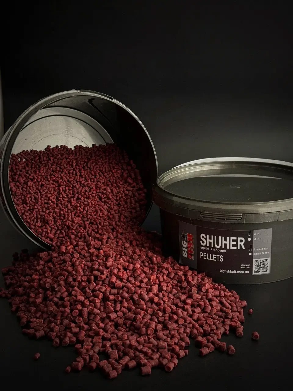 Пелетс Big fish Shuher Squid Scopex Premium Pellets мікс 4-6мм відро 1,5 кг