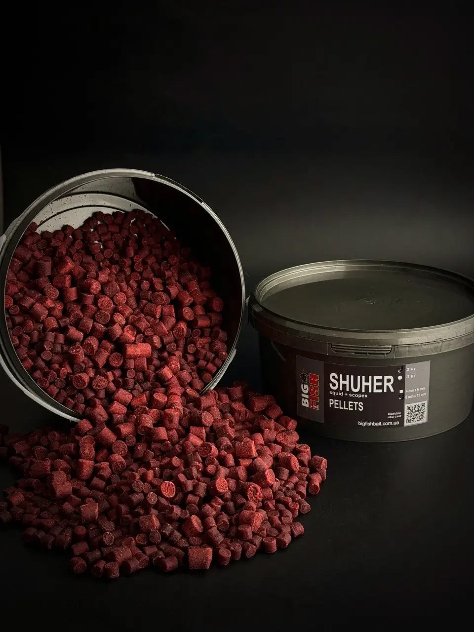 Пелетс Big fish Shuher Squid Scopex Premium Pellets мікс 8-12мм відро 1,5 кг