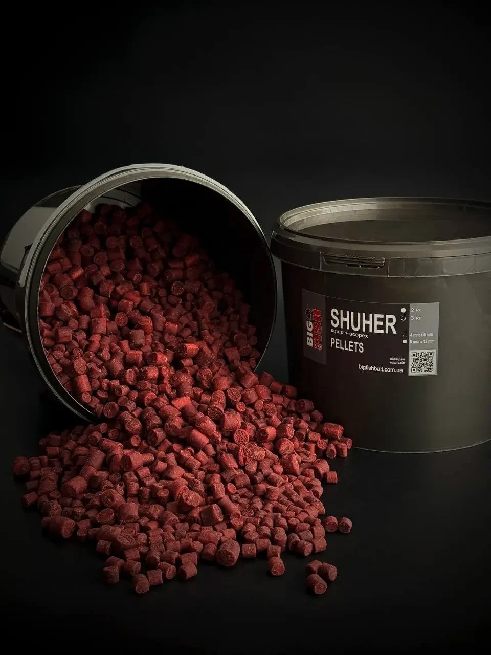 Пелетс Big fish Shuher Squid Scopex Premium Pellets мікс 8-12мм відро 2,5 кг