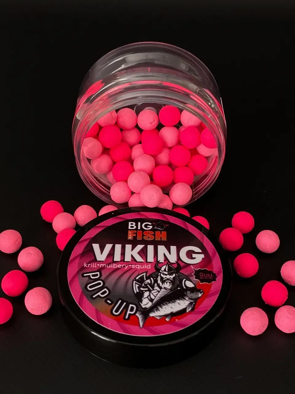 Бойли Pop-Up Big fish VIKING 8мм krill, mulberry squid криль, шовковиця, кальмар