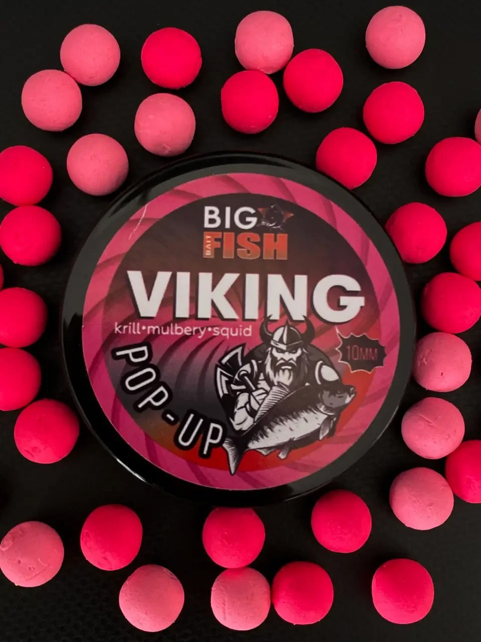 Бойли Pop-Up Big fish VIKING 10мм - krill, mulberry, squid криль, шовковиця, кальмар