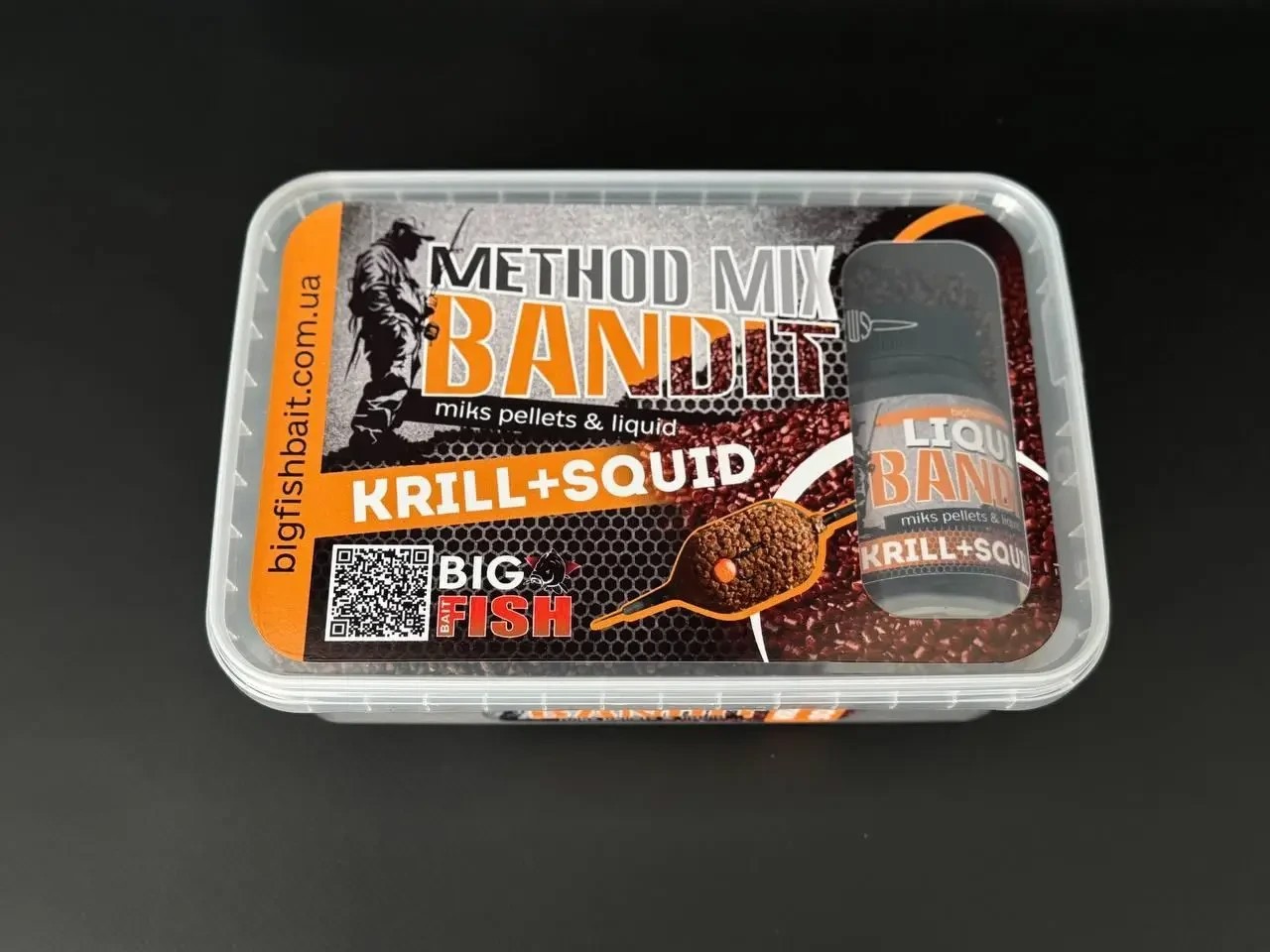 Метод мікс + ліквід Big fish BANDIT krill squid 400 гр