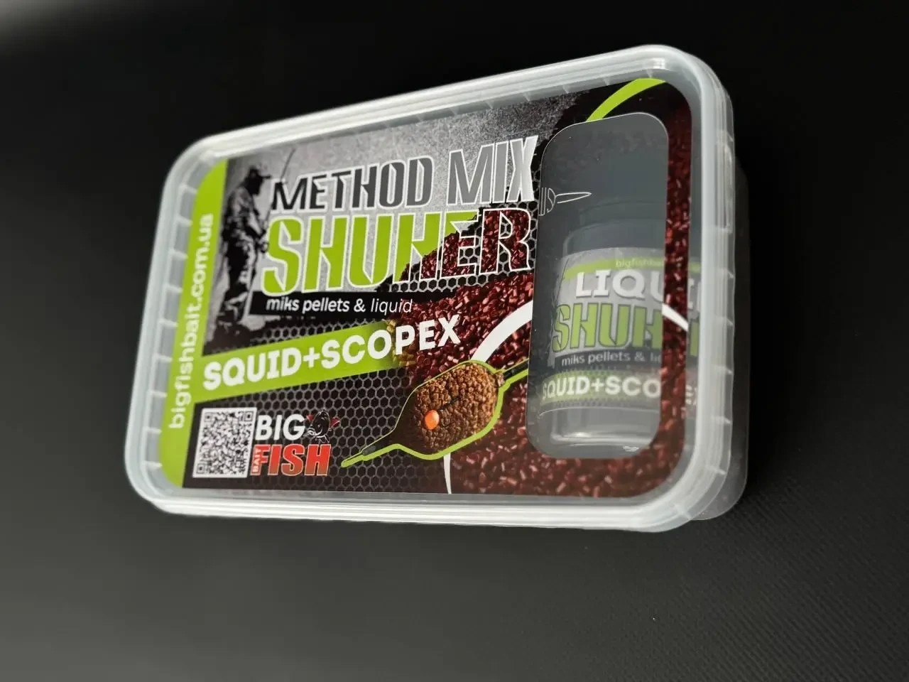 Метод мікс + ліквід Big fish SHUHER squid scopex 400 гр