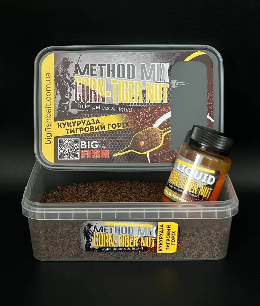 Метод мікс + ліквід Big fish Corn Tiger Nut кукурудза тигровий горіх 400 гр