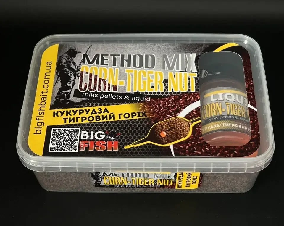 Метод мікс + ліквід Big fish Corn Tiger Nut кукурудза тигровий горіх 400 гр