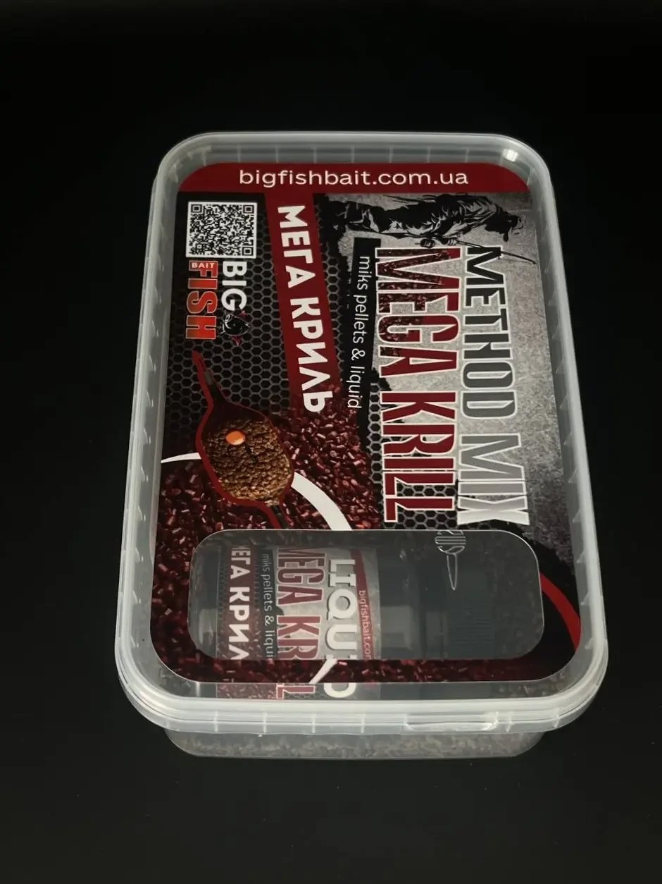 Метод мікс + ліквід Big fish mega Krill мега криль 400 гр