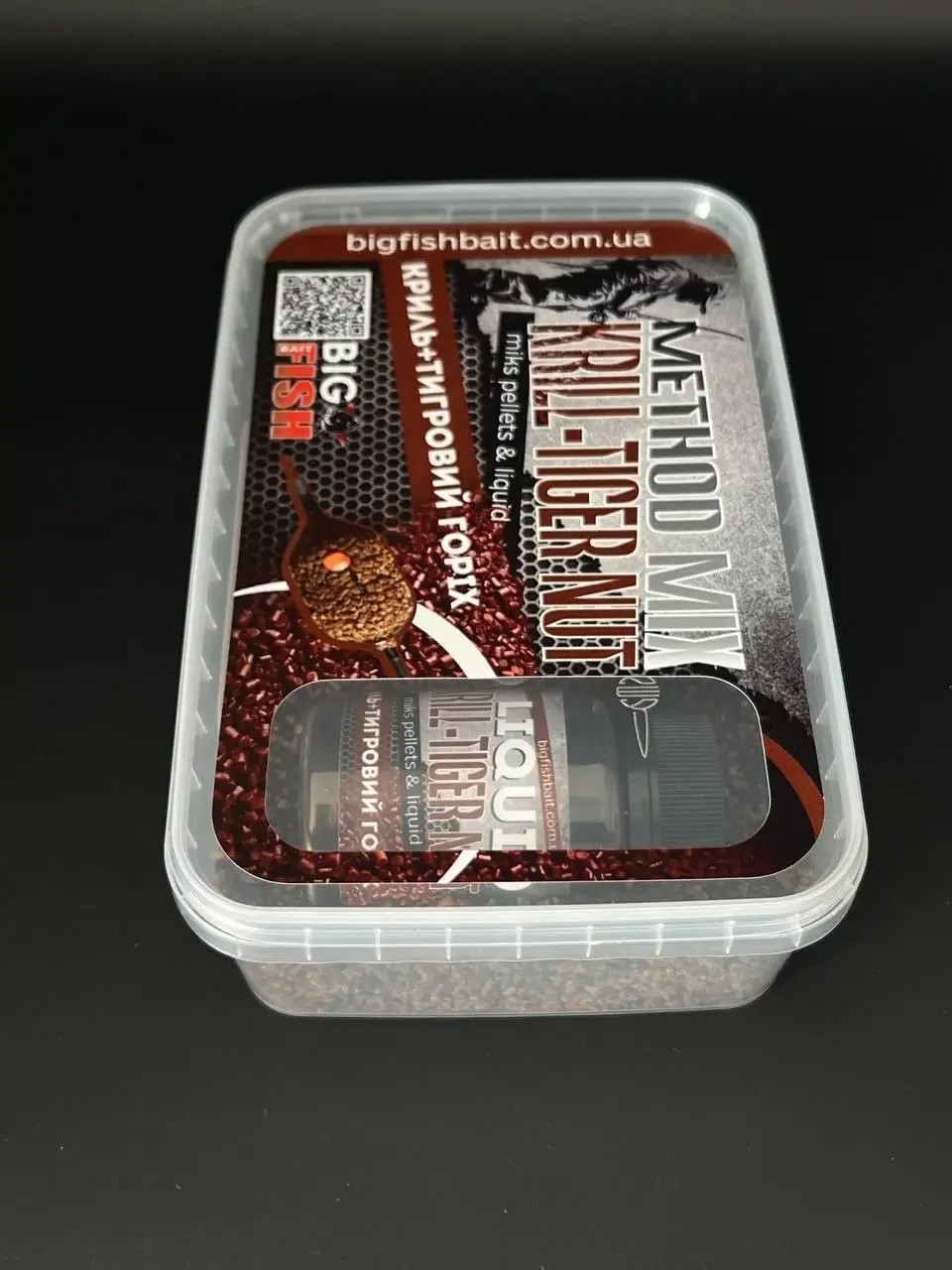 Метод мікс + ліквід Big fish Krill Tiger Nut криль тигровий горіх 400 гр