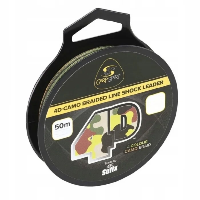 Шок лідер Carp Spirit 4D-Camo Braided Line Shock Leader 50m 0,35mm 40,5lb 18,4kg